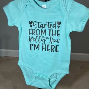12 Months Teal Baby Onsie